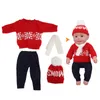 Baby-Mädchen-Puppenkleidung, Weihnachtspullover, Hose, Produktbild-Vorschau 3