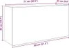 vidaXL Bad-Wandschrank Schwarz 80x25x40 cm Holzwerkstoff Produktbild-Vorschau 8
