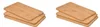 Two stacks of bamboo cutting boards on a white background. Produktbild-Vorschau