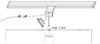 LED Spiegelleuchte 15W 90cm - Schwarz Produktbild-Vorschau
