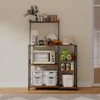Scaffale da cucina con 5 ripiani, colore marrone scuro Anteprima dell’immagine prodotto 2