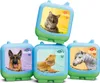 A stack of four colorful toy blocks, each featuring a picture of a different animal and the text 'Tierisch! Beste Freunde'. Produktbild-Vorschau
