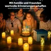 12er LED-Teelichter mit schwankender Flamme–Aufladbare Produktbild-Vorschau 6