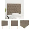 The Living Store Kopfteile 2 Stk. Taupe 100x7x78/88 cm Produktbild-Vorschau 1