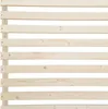 A close-up, straight-on view of a wooden slatted bed base. Produktbild-Vorschau