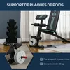 HOMCOM Banc de musculation pliable inclinable, banc Voir les images du produit 7
