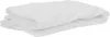 A folded white mattress protector on a white background. Voir les images du produit