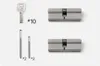 Zylinderschloss Profilzylinder gleichschließend 2x 60 mm Produktbild-Vorschau 1