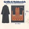 Elektrische Heizdecke, Wärmedecke zum Tragen mit Ärmeln und Produktbild-Vorschau 6