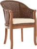 KRINES HOME Rattan-Sessel mit Holzbeinen, Sessel aus echtem Produktbild-Vorschau 1