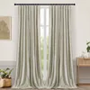 A room interior with a window covered by two champagne-colored curtains. Produktbild-Vorschau