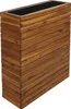 A rectangular wooden planter box with a black liner, shown from a slight angle against a white background. Voir les images du produit