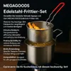 Frittierpfanne Edelstahl 304 mit Sieb für Tempura und Produktbild-Vorschau 2