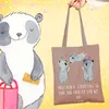 Mr. & Mrs. Panda Tote Bag 8. Geburtstag Freude - Braun Produktbild-Vorschau 2