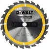 A close-up, front-facing view of a DeWalt circular saw blade. Náhľad obrázku produktu