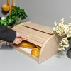Creative Home Drewniany Chlebak z pokrywą | 38 x 28,5 x Podgląd zdjęcia produktu 6