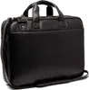 A black leather briefcase with a laptop compartment. Anteprima dell’immagine prodotto