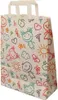 Papiertragetaschen "Happy", 80 g/qm, 18 + 8 x 22 cm, 25 Produktbild-Vorschau 1