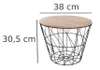 Beistelltisch "kumi" schwarz d38cm  - Atmosphera créateur Produktbild-Vorschau 7