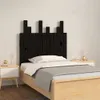 Wand-Kopfteil Schwarz 82,5x3x80 cm Massivholz Kiefer Produktbild-Vorschau 2