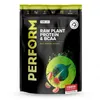 A black pouch of vegan protein powder with green and red accents. Voir les images du produit