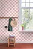 ESTAhome carta da parati scacchi rosa e bianco 50 x 900 cm Anteprima dell’immagine prodotto 5