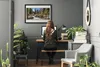 Bild 70x50 MDF-Rahmen Wandkunst Stone River Mountain Forest Produktbild-Vorschau 3