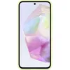 A smartphone with a lime-green case is shown against a white background. Produktbild-Vorschau