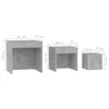 vidaXL Set tavoli 3 pezzi cemento grigio legno materiale Anteprima dell’immagine prodotto 18