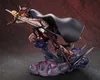A dynamic action pose of a character figure with a cape and sword, standing on a smoky, purple base. Anteprima dell’immagine prodotto