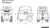 Technical drawing with dimensions of a vacuum cleaner. Náhľad obrázku produktu