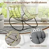 Schaukelsessel Extra groß Rattanstuhl Relaxstuhl mit Produktbild-Vorschau 3