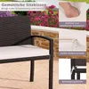 COSTWAY Banc de jardin en poly rotin avec coussins Voir les images du produit 6