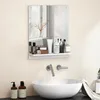 HOMCOM Kúpeľňové zrkadlo 50 x 60 cm Nástenné zrkadlo s Náhľad obrázku produktu 6