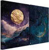 murando - Akustikbild Bilder XL Set Landschaft mit Mond Produktbild-Vorschau 1