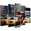 5-teiliges leinwandbild taxi times square new york 100x70 Produktbild-Vorschau 1