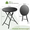 GOPLUS Beistelltisch rund, Ø59cm Gartentisch klappbar aus Produktbild-Vorschau 6