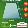 A diagram showing polycarbonate sheets with dimensions and features. Anteprima dell’immagine prodotto