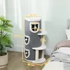 PawHut Kratztonne, 101 cm hoch Katzentonne mit Höhle, Produktbild-Vorschau 3