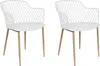 Fauteuil Malaga Blanc - Lot De 2 Voir les images du produit 1