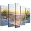 Obraz na plátne v 5 sekciách východ slnka more 200x100 cm Náhľad obrázku produktu 1