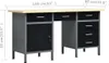 Arbeitstisch Schwarz 160 x 60 x 85 cm Stahl Produktbild-Vorschau 9