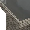 vidaXL Gartentisch mit Glasplatte Grau 100x55x73 cm Poly Produktbild-Vorschau 8