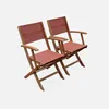 sweeek - Ausziehbarer Gartentisch aus Holz , 6 Stühle - Produktbild-Vorschau 4