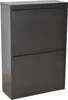 A dark gray trash separator with two flip-open compartments. Produktbild-Vorschau