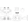Mexen G05 Thermostat-Set Eckig/Gerad mit Abdeckung R, Produktbild-Vorschau 3