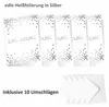 10 Klapp-Einladungskarten Punkte Silber inkl. 10 weißen Produktbild-Vorschau 5
