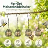 Meisenknödel Halter 4 Stück Metall Vogelfutterspender, Produktbild-Vorschau 4