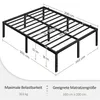 A diagram of a metal bed frame with dimensions indicated. Produktbild-Vorschau