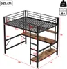 Łóżko loftowe Sweiko 140x200 cm, z USB i gniazdkiem, Podgląd zdjęcia produktu 3